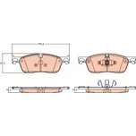 TRW Sada brzdových doštiček GDB2100