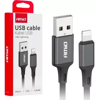 Datový kabel AMIO Kabel USB pro Lightning 2A 100cm FullLINK