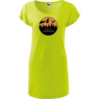 Dámské tričko DOBRÝ TRIKO Dámské tričko/šaty Dobrodružství Velikost: XS, Barva: Limetková