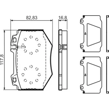 Brzdová destička BOSCH Sada brzdových doštiček: 0 986 494 352