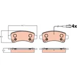 TRW Sada brzdových doštiček GDB2106