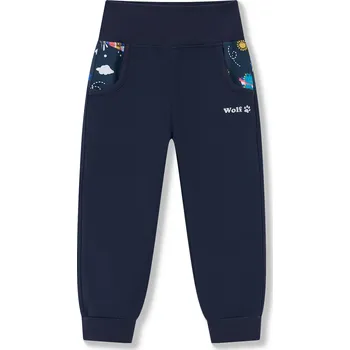 Chlapecké kalhoty Chlapecké softshellové kalhoty - Wolf B2581, tmavě modrá Barva: Modrá tmavě, Velikost: 86