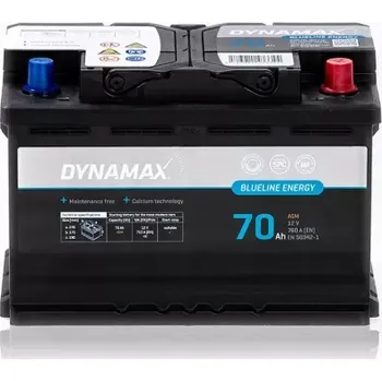 Autobaterie DYNAMAX ENERGY BLUELINE 70 AGM 12V 70AH 760A