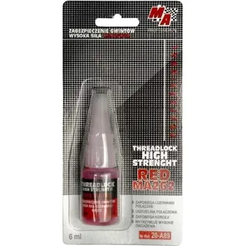Průmyslové lepidlo MA PROFESSIONAL LEPIDLO NA ZAVITÝ ČERVENĚ - SILNÉ 6ML