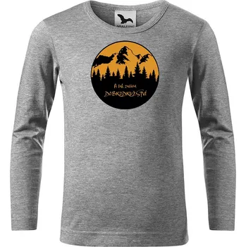 Chlapecké tričko DOBRÝ TRIKO Dětské bavlněné triko Dobrodružství Velikost: 158/12 let, Barva: Tmavě šedý melír