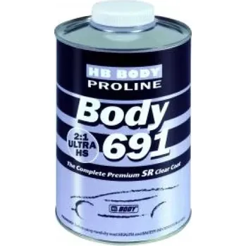 Autolak HB BODY 691 CLEAR COAT UHS 2:1 Akrylátový lak transparentní 1l