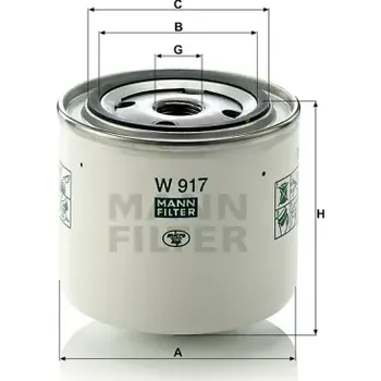 Filtr do auta MANN FILTER Olejový filtr W 917