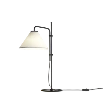 Lampička Marset A641-405 Funiculí, černá stolní lampa s bílým textilním stínidlem, 1xE14, 61cm