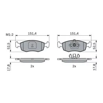 Brzdová destička BOSCH Sada brzdových doštiček 0 986 494 943