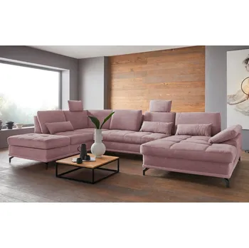 Sedací souprava Rohová sedací souprava do tvaru U COSTELLO 6 Levý roh - s rozkládáním a s úložným prostorem