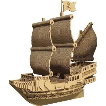 kreativní sada 3D skládačka z eko-kartonu 'Pirátská loď' - Cartonic