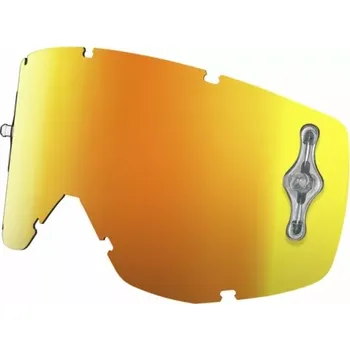 Příslušenství k helmě na motorku plexi HUSTLE/TYRANT/SPLIT MX SGL WORKS, SCOTT (oranžový chrom, antifog)