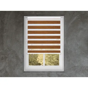 Roleta FEXI Zatemňovací Roleta Den a noc, Nature vlašský ořech, A 065 v MAXI kazetě, 150x30 cm