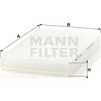 Filtr do auta MANN FILTER Kabinový filtr CU 3192
