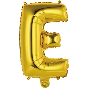 Amscan Písmeno E zlatý balónek 40 cm