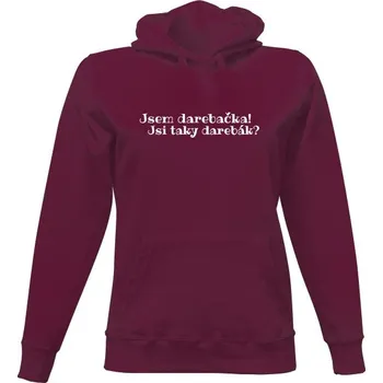Dámská mikina Dámská mikina s kapucí s potiskem Jsem darebačka, jsi taky darebák dámské