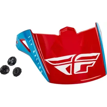 Helma na motorku kšilt KINETIC STRAIGHT, FLY RACING - USA (červená/bílá/modrá)