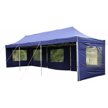 Zahradní stan PROFI Zahradní skládací párty stan, 3 x 9 m, modrý