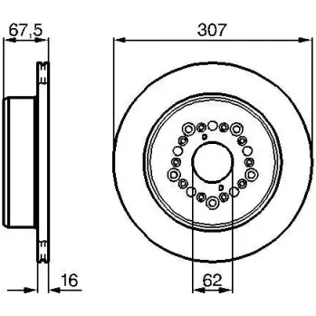 Brzdový kotouč BOSCH Brzdový kotouč větraný Ø306,7mm 0 986 479 023