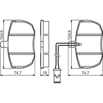 Brzdová destička BOSCH Sada brzdových doštiček 0 986 494 535