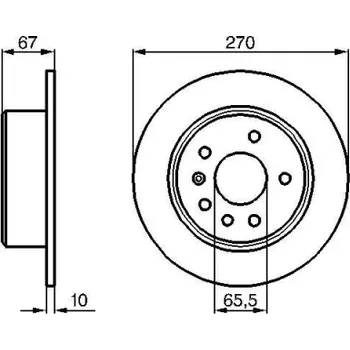 Brzdový kotouč BOSCH Brzdový kotouč plný Ø270mm 0 986 478 267