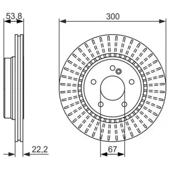 Brzdový kotouč BOSCH Brzdový kotouč větraný Ø300.1mm 0 986 479 653