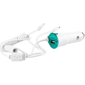 AMIO autonabíječka mobilního telefonu s USB + microUSB + iPhone lighting PCH-05