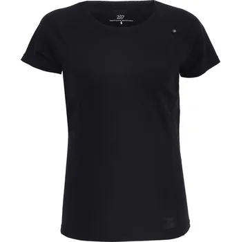 Dámské tričko 2117 Ullanger Eco dámský top s krátkým rukávem z merino vlny černá XS