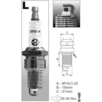 Autodíl zapalovací svíčka LR17YC řada Super, BRISK - Česká Republika