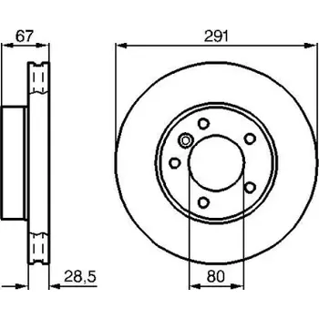 Brzdový kotouč BOSCH Brzdový kotouč větraný Ø291mm 0 986 478 691