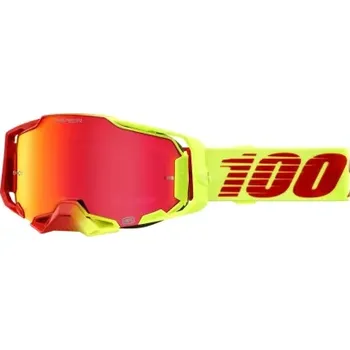 Příslušenství k helmě na motorku S100 ARMEGA 100% brýle Solaris, HIPER červené plexi