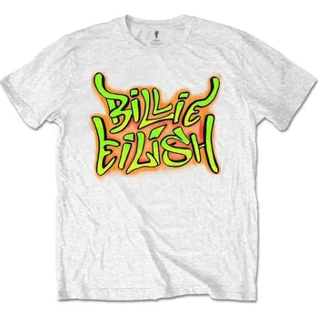Pánské tričko Billie Eilish Tričko Graffiti Unisex White L