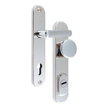 Dveřní kování Kování bezpečnostní R1/O klika/knoflík 92 mm antik zlatá AZ