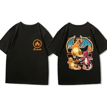 Dámské tričko Pokémon Trička pro děti i dospělé "Pokémon" Varianty: Charmander vývoj, černá, Velikosti: XXL