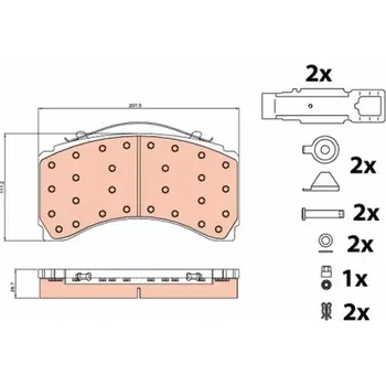 Brzdová destička TRW Sada brzdových doštiček GDB5117