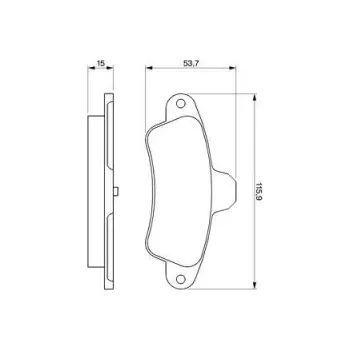 Brzdová destička BOSCH Sada brzdových doštiček 0 986 424 277