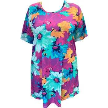 Dámské tričko Tunika bavlněná / maxitriko (velkokvět) - v nadměrné velikosti 3473