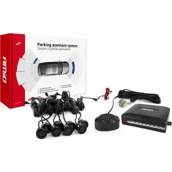Parkovací asistent AMIO asistenty parkování se zvukovým signalizátorem/bzučák 8 senzorové černé GOLD 18mm
