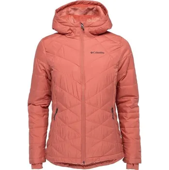 Dámská zimní bunda Columbia HEAVENLY HOODED JACKET XS Lososová, Stříbrná