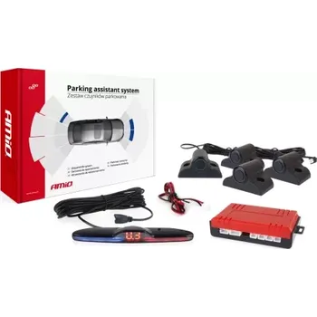 Parkovací asistent AMIO asistenty parkování MAX LED 4-senzorové černé 19mm TRUCK