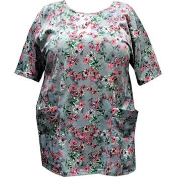 Dámské tričko Dámská domácí halena - volné triko s kapsami v nadměrné velikosti 0121