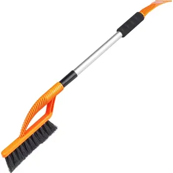 Autoškrabka AMIO Škrabka s metličkou a teleskopickou rukojetí - softgrip 84-118 cm
