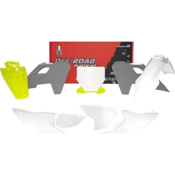 sada plastů HUSQVARNA, RTECH (bílo-šedo-žlutá, 7 dílů)