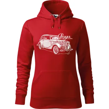 Dámská mikina Mikina - Praga Lady Barva: Červená (07), Velikost: XXL, Střih: Dámské