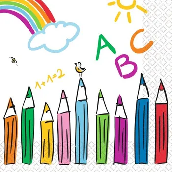 Papírový ubrousek Amscan Abeceda ubrousky 20 ks 33 cm x 33 cm