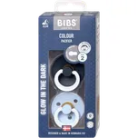 BIBS Colour Noční dudlíky z přírodního kaučuku - velikost 2, Iron/Baby Blue 2 ks