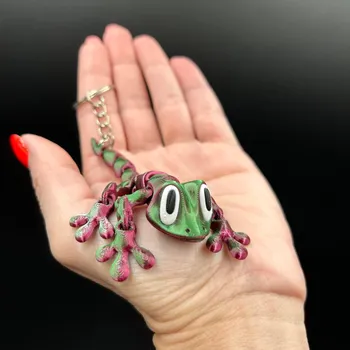 Přívěsek na klíče nebo batoh – tm. zelená/fialová lesk