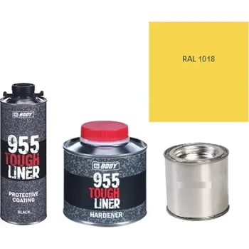 Autolak HB BODY 955 RAPTOR tough liner - 2k polyuretan textura set/báze + tužidlo + barva /RAL 1018 900ml