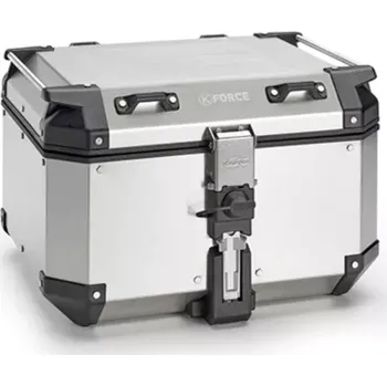 Zavazadlo na motocykl MONOKEY TopCase K-FORCE - 48l, KAPPA (stříbrný, hliník, 32,3x45,4x48 cm)