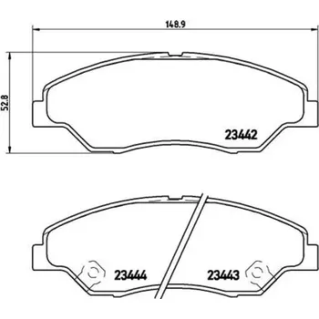Brzdová destička BREMBO Sada brzdových doštiček P30 015